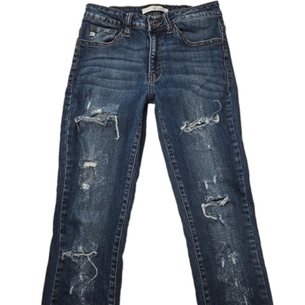 KanCan Size 26 Women's Destroyed Denim Skinny Jeans (30.5" Inseam) - Picture 3 of 8